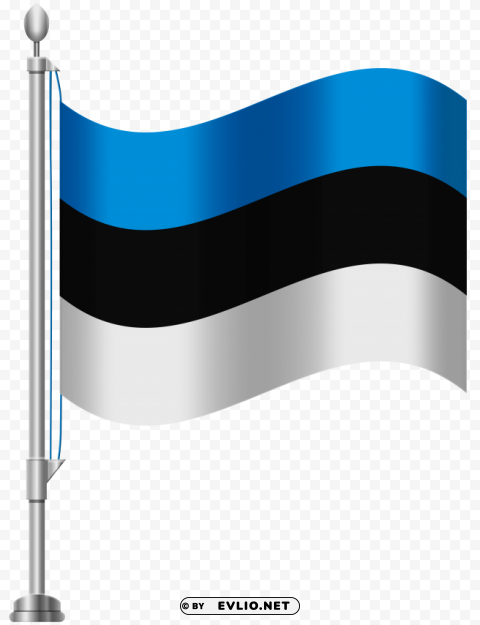 estonia flag Clean Background Isolated PNG Character