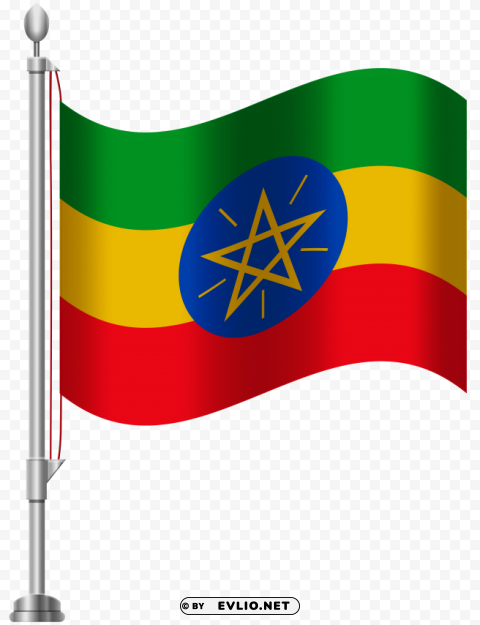 ethiopia flag Clean Background Isolated PNG Design