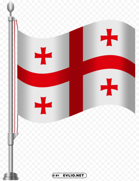 georgia flag CleanCut Background Isolated PNG Graphic