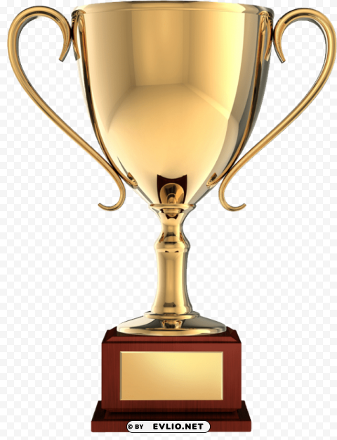 golden cup Transparent PNG Isolated Object