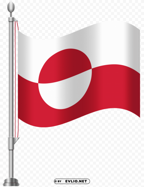 Greenland Flag Clear Background Isolated PNG Object