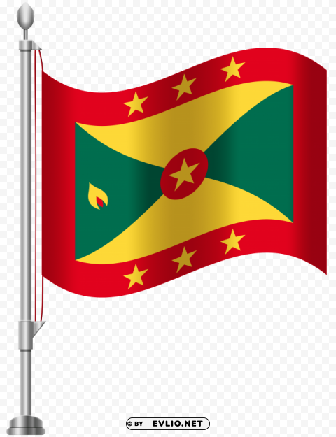 grenada flag Clear Background Isolation in PNG Format