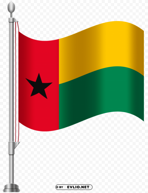 guinea bissau flag Clear background PNG graphics
