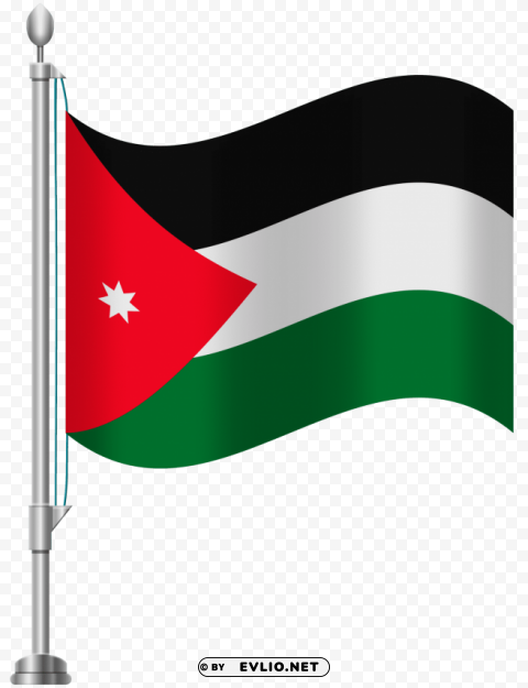 Jordan Flag Isolated Subject With Clear PNG Background