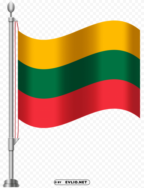 lithuania flag ClearCut Background Isolated PNG Design