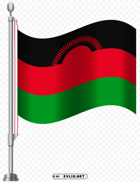 Malawi Flag ClearCut Background PNG Isolation