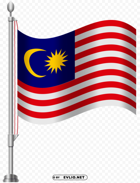 malaysia flag ClearCut PNG Isolated Graphic