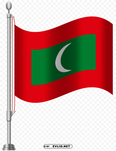 maldives flag Isolated Element with Transparent PNG Background