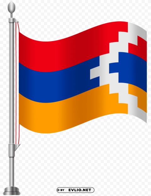 nagorno karabakh republic flag Isolated Object on Clear Background PNG