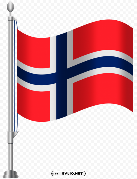 norway flag Isolated Element with Clear PNG Background