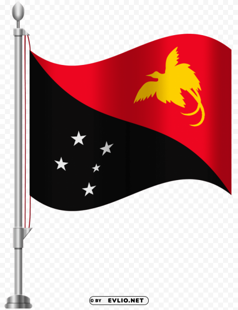 Papua New Guinea Flag Isolated Subject On HighQuality Transparent PNG