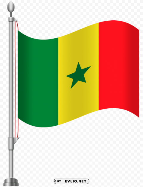 senegal flag Isolated Item on Transparent PNG