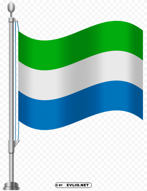 sierra leone flag Isolated Character in Transparent PNG
