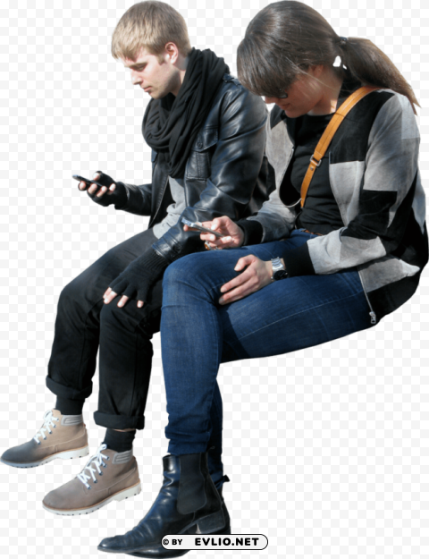sitting cell phone Isolated Subject on HighResolution Transparent PNG