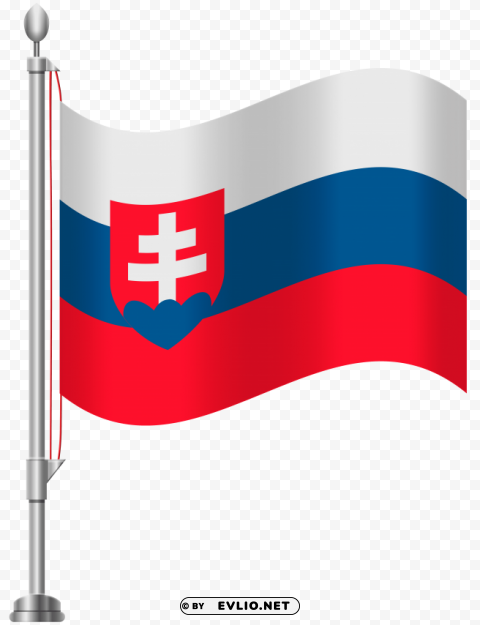 Slovakia Flag HighResolution Isolated PNG With Transparency