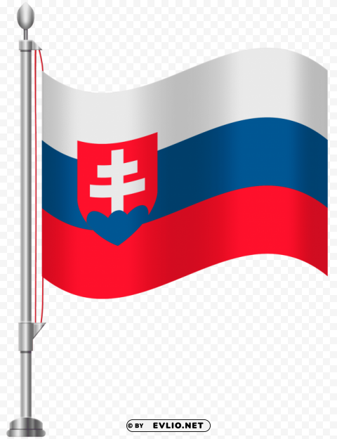 slovakia flag Isolated PNG on Transparent Background