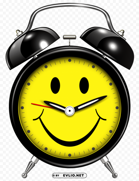 smiling alarm clock Isolated PNG Image with Transparent Background