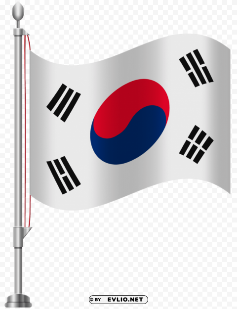 south korea flag Isolated Object with Transparency in PNG