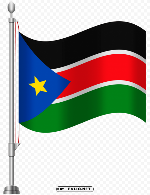 south sudan flag Isolated Graphic on Clear PNG