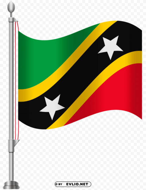 st kitts and nevis flag Isolated Artwork in Transparent PNG