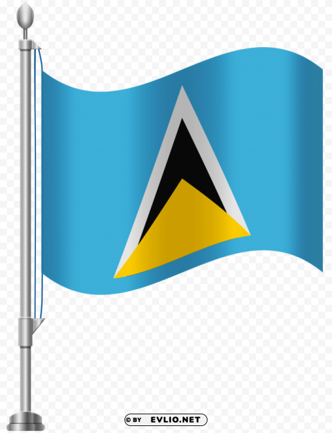 st lucia flag Isolated Artwork in Transparent PNG Format