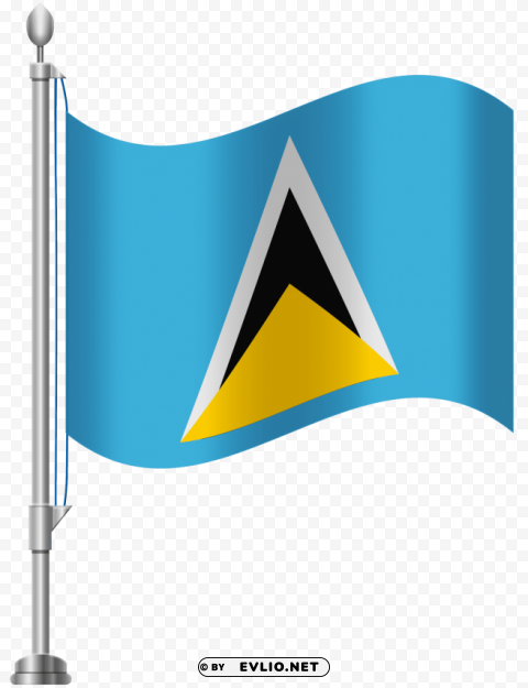 st lucia flag Isolated Subject with Clear Transparent PNG