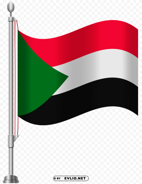 sudan flag Isolated Artwork on Clear Transparent PNG