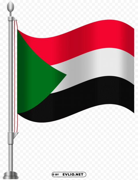 Sudan Flag Isolated Element In Clear Transparent PNG