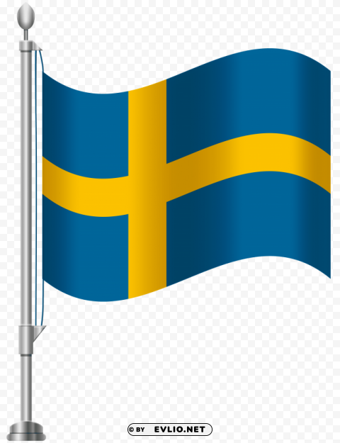 sweden flag Isolated Artwork on Transparent Background PNG