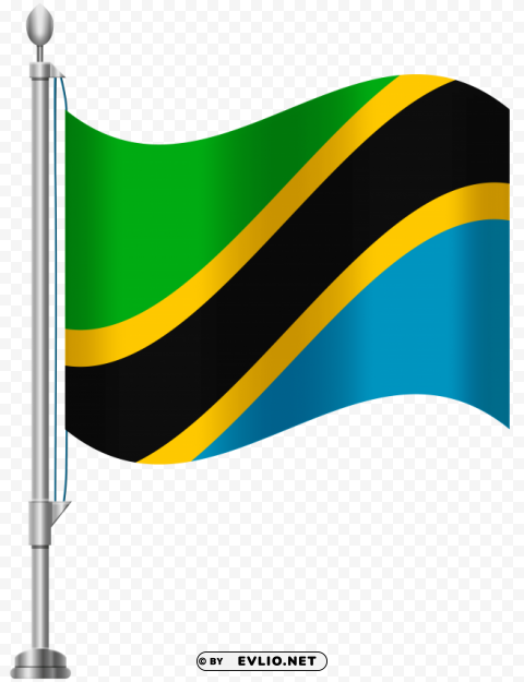 tanzania flag Isolated Character in Transparent PNG Format
