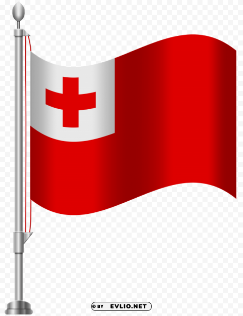 tonga flag Isolated Character with Transparent Background PNG