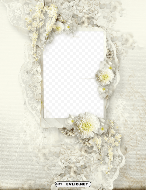 transparent delicate cream wedding frame PNG images with alpha transparency selection