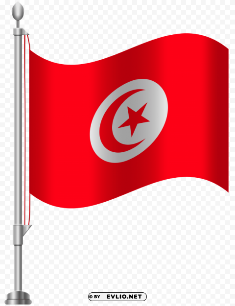tunisia flag Isolated Design Element in HighQuality PNG