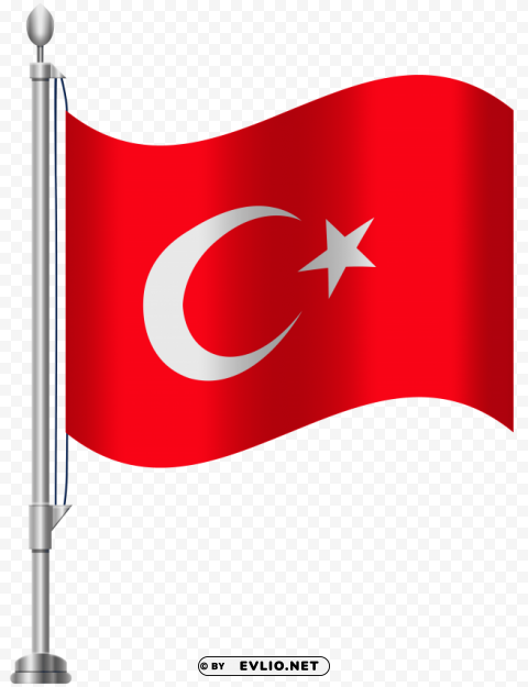 turkey flag Isolated Design Element in HighQuality Transparent PNG