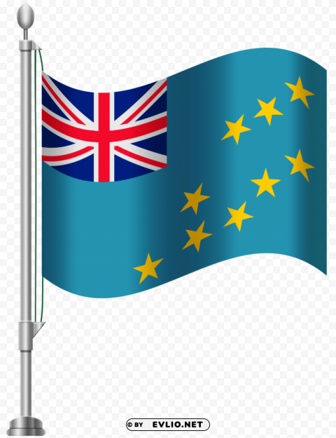 tuvalu flag Isolated Design Element on PNG
