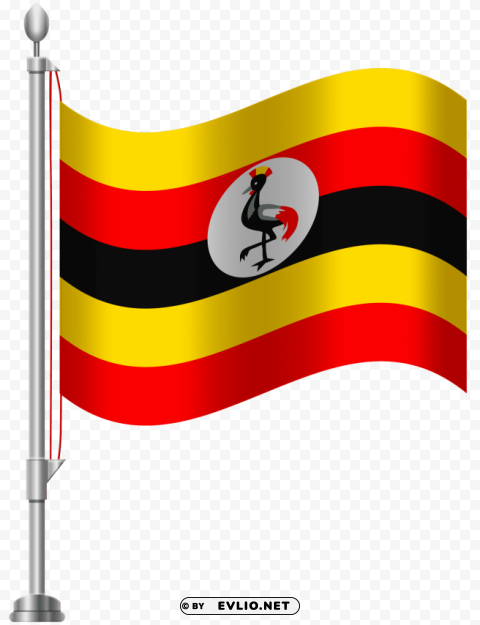 uganda flag Isolated Graphic Element in HighResolution PNG