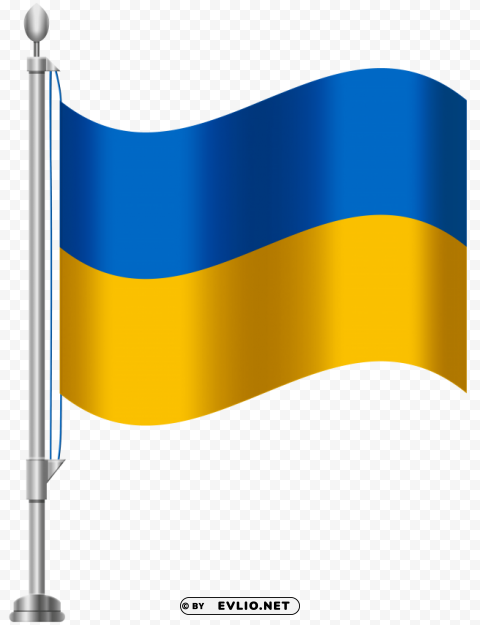 ukraine flag Isolated Design on Clear Transparent PNG
