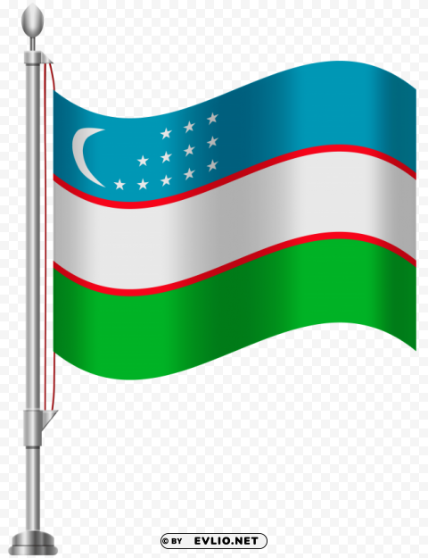 uzbekistan flag Isolated Element on HighQuality PNG