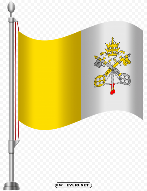 vatican city flag Isolated Element on Transparent PNG