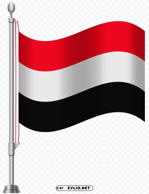 Yemen Flag PNG Illustration Isolated On Transparent Backdrop