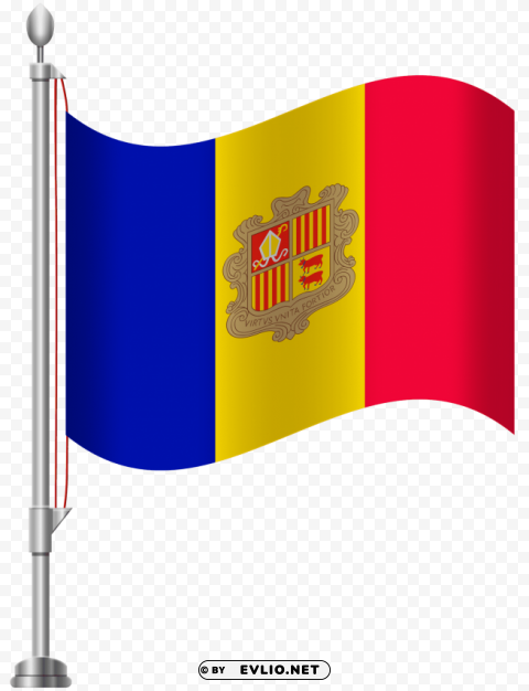 andorra flag Isolated Artwork on HighQuality Transparent PNG