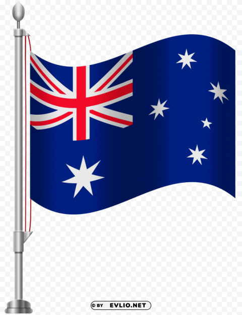 australia flag Isolated Artwork on Clear Transparent PNG
