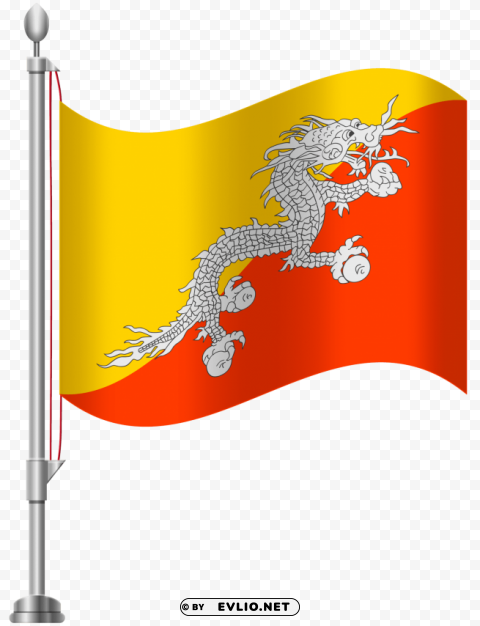 bhutan flag HighQuality Transparent PNG Isolated Graphic Element