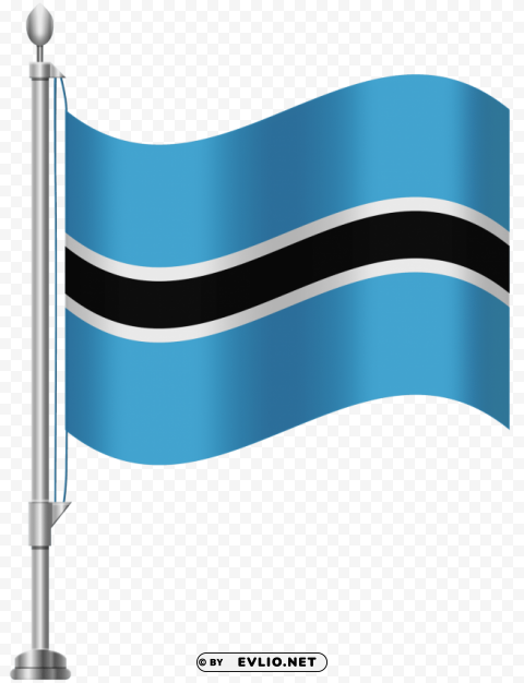botswana flag Isolated Character in Clear Background PNG