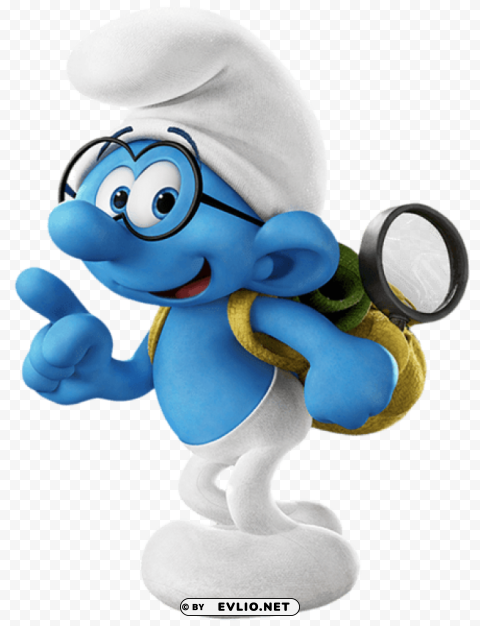 brainy smurfs the lost village PNG photo with transparency