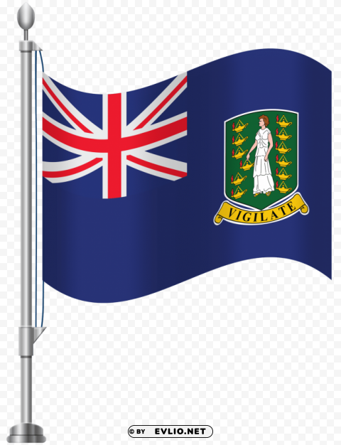 british virgin islands flag Isolated Artwork on Transparent PNG