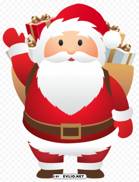 cute santa PNG with transparent background free