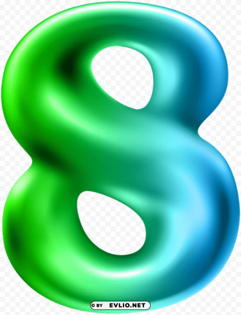 number eight Clear background PNG elements