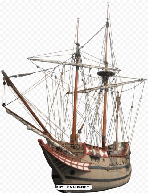 old sailing ship PNG with transparent background free