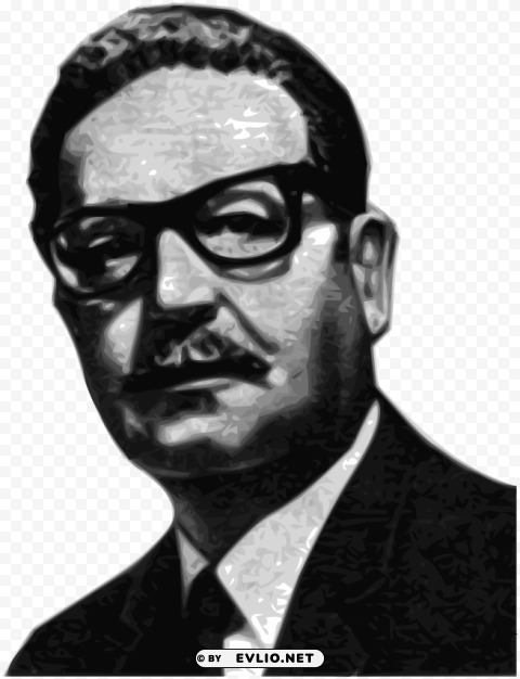 Transparent background PNG image of salvador allende PNG with alpha channel - Image ID 39708bba